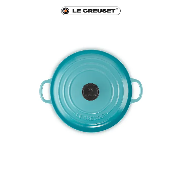 【Le Creuset】琺瑯鑄鐵鍋圓鍋 20cm(加勒比海藍)