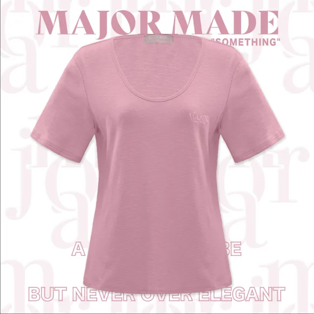 【MAJOR MADE】基本款竹節紋彈力短T(素T/圓領衣/短袖T)