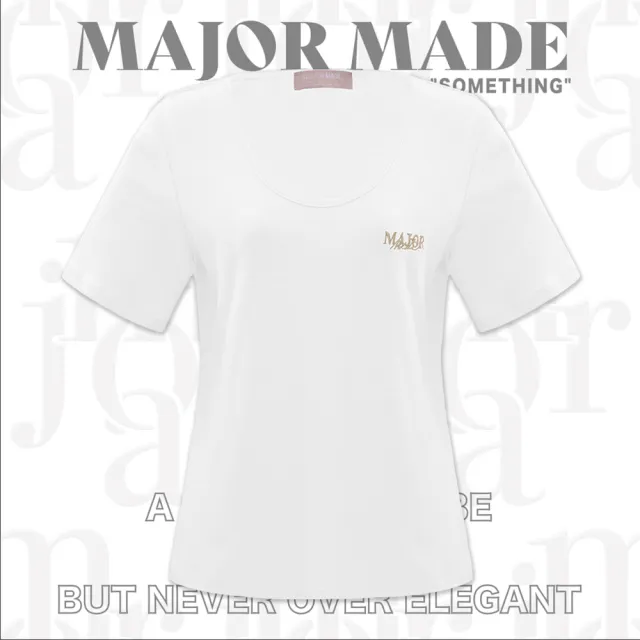 【MAJOR MADE】基本款竹節紋彈力短T(素T/圓領衣/短袖T)