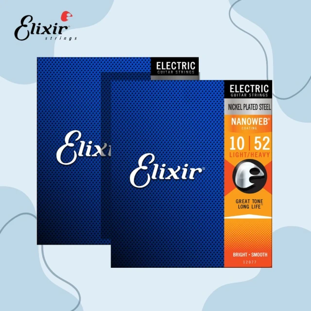 ELIXIR ELIXIR 10-52 鍍鎳 電吉他弦 NANOWEB 兩包優惠價(高級包膜弦 電吉他弦)