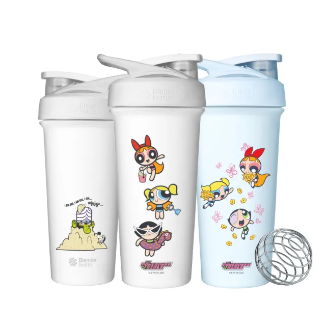 【Blender Bottle】Strada Sleek不鏽鋼｜飛天小女警 按壓防漏水壺740ml(BlenderBottle/運動水壺/冰霸杯)