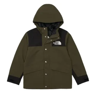 【The North Face 官方旗艦】北面兒童綠黑拼接DryVent防水透氣連帽衝鋒衣｜899ABQW