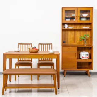 【Mahogany 瑪荷尼家具】全原木 桃花心木 晨光4尺餐桌(桌子、工作桌)