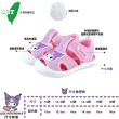 【SANRIO 三麗鷗】13-16cm 兒童鞋 輕量護腳趾休閒布涼鞋(共3色)