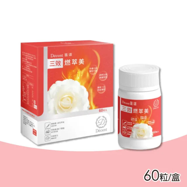 笛頌 三效燃萃美膠囊 60粒/盒(藤黃果 白腎豆)