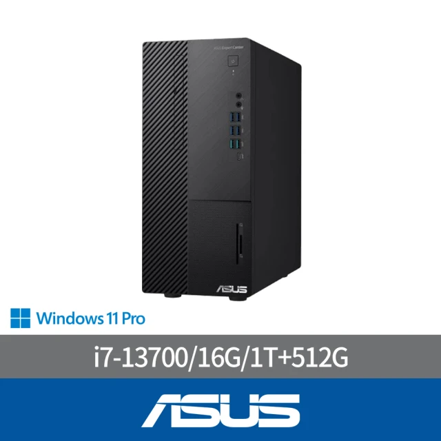 ASUS 華碩 i7十六核商用電腦(D800MDR/i7-13700/16G/1T+512G/CRD/DVD RW/WIN11P)