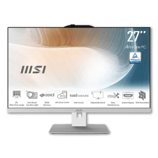 【MSI 微星】27型i3液晶電腦(Modern AM272P 1M-860TW/Intel Core 3 100U/8G/512G SSD/Win11)