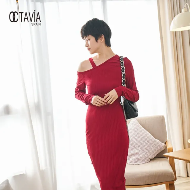【OCTAVIA 8】雙11 OCTAVIA8 真皮- 大女子II 金屬色粗鍊條翻蓋造型肩背包 - 享受黑(OCTAVIA 8 20