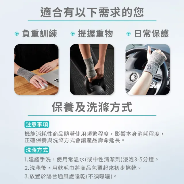 【Vital Salveo 紗比優】運動護掌腕 護腕 手腕護具 手腕支撐(手腕支撐套/護手腕套/台灣製)