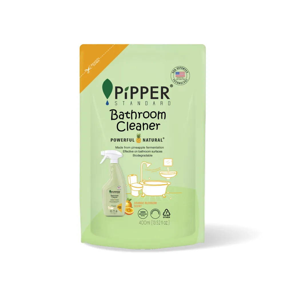 【PiPPER STANDARD】沛柏鳳梨酵素浴廁清潔劑補充包 橙花 400ml(有效清潔不傷手/安全天然)