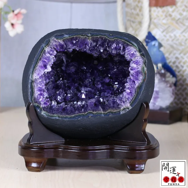 【開運方程式】紫晶洞l紫水晶洞豔紫開口笑錢袋子AGU680(3.2kg烏拉圭錢袋子)