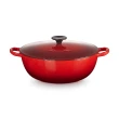 【Le Creuset】琺瑯鑄鐵媽咪鍋26cm(加勒比海藍/雪紡粉/海岸藍/水晶紫/藍鈴紫 多色選1)