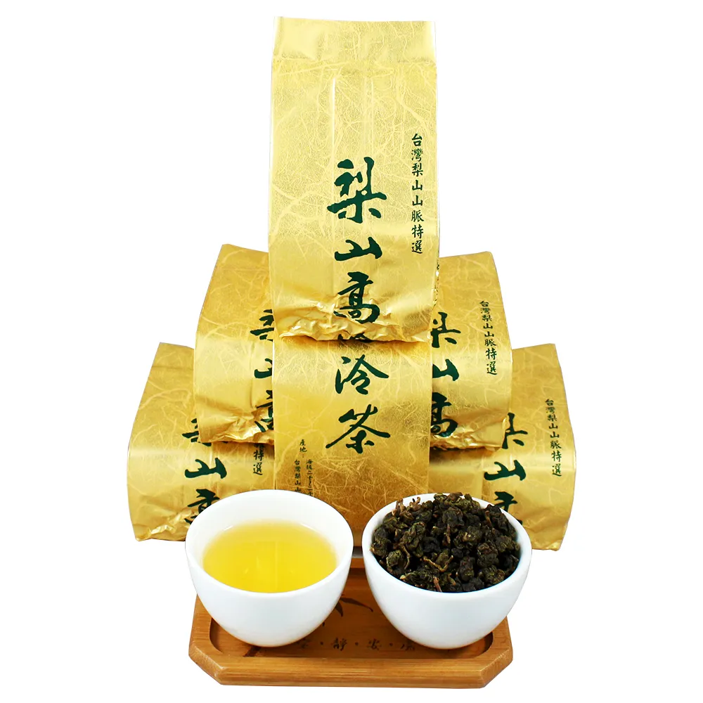 【龍源茶品】清盈醇香梨山高山烏龍茶葉150gx6包(共1.5斤;附提袋;生青茶;無焙火;微發酵)