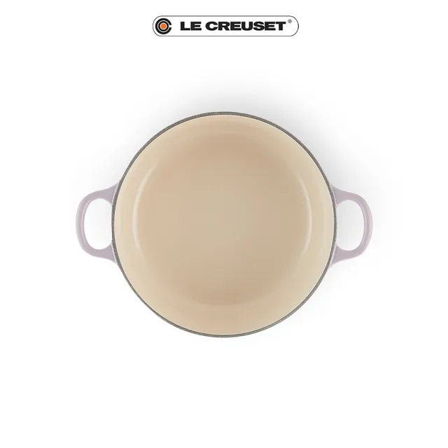 【Le Creuset】琺瑯鑄鐵鍋圓鍋22cm(薰衣草-鋼頭)