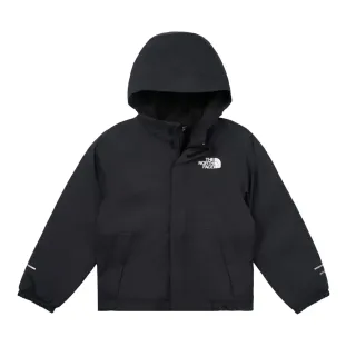 【The North Face 官方旗艦】北面兒童黑色DryVent防水透氣保暖連帽衝鋒衣｜873S4H0(外套)
