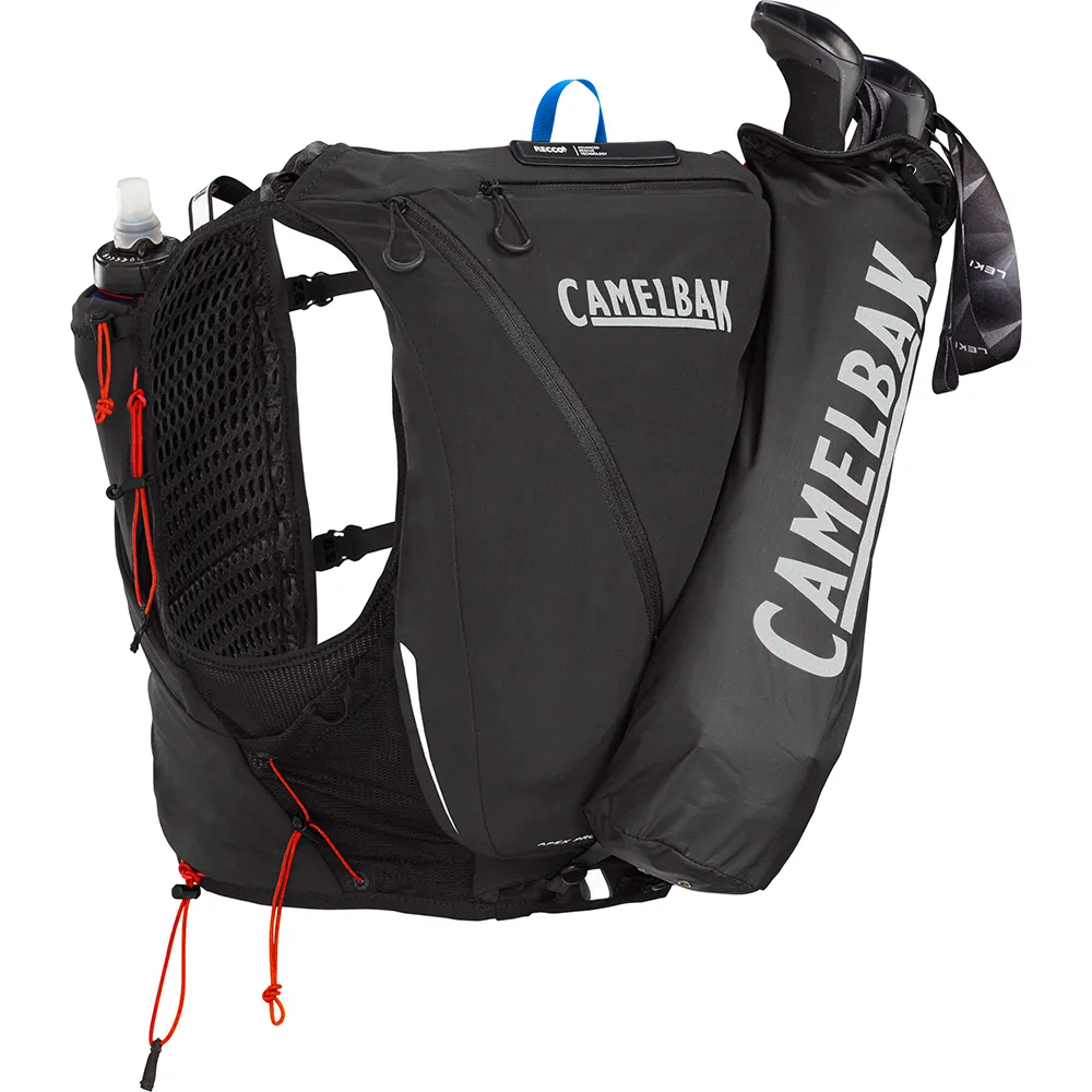 【CAMELBAK】Apex Pro12 專業越野水袋背心附0.5L軟水瓶2個-黑 XS(單車/登山露營/越野跑/跑步/旅行)