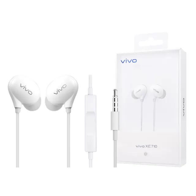 【vivo】XE710 原廠盒裝 / 高品質 HiFi入耳式耳機 3.5mm(白色)