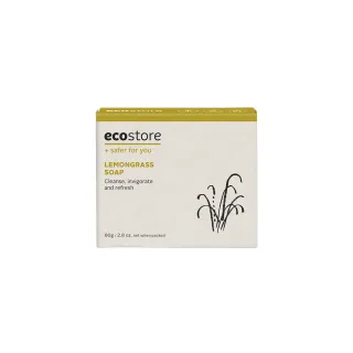 【ecostore 宜可誠】純淨香皂/香氛皂-檸檬草80g(油性肌/富含維他命C/無人工香精色素/無基改)