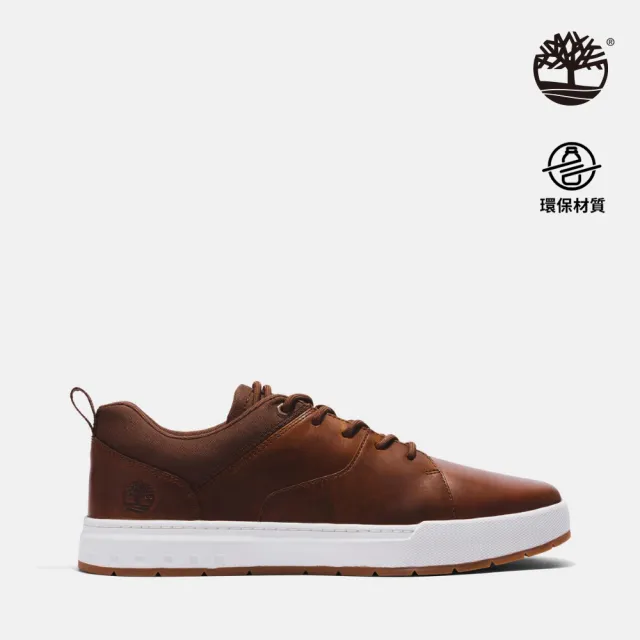 【Timberland】男款棕色皮革低筒休閒鞋(A5Z1S358)