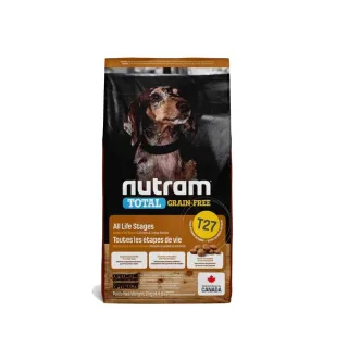 【Nutram 紐頓】T27無穀全能系列-火雞+雞肉挑嘴犬小顆粒 1.13kg/2.5lb*2包組(犬糧、狗糧、狗飼料)