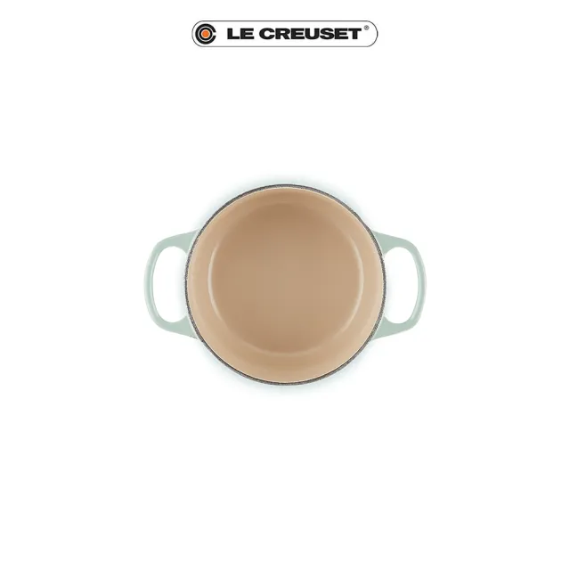 【Le Creuset】典藏琺瑯鑄鐵鍋圓鍋  18cm(薄荷綠-鋼頭)