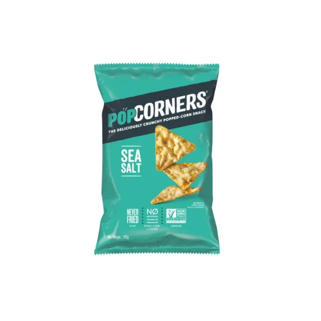 【Popcorner 爆米花脆片】POPCORNERS爆米花脆片海鹽口味142g/包