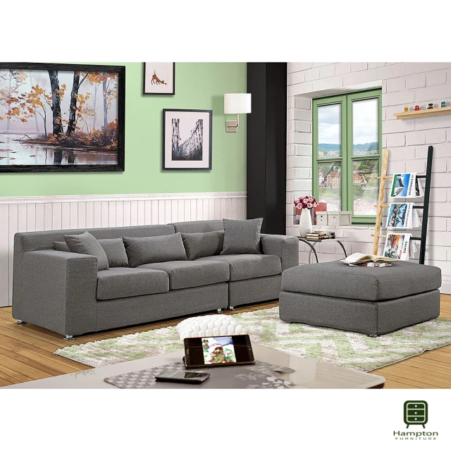 Hampton 漢汀堡 曼頓三人貓抓皮沙發(三人沙發/沙發/