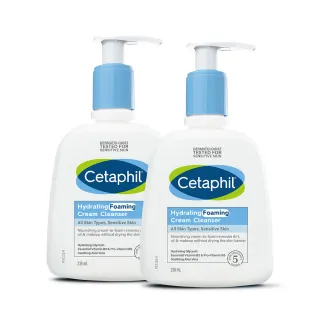 【Cetaphil 舒特膚】官方直營 全效泡泡潔膚乳 236ml*2入(洗面乳/敏弱肌/B3/B5/甘油/蘆薈)