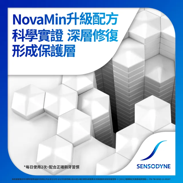 【SENSODYNE 舒酸定】專業修復抗敏牙膏5入+牙刷1入