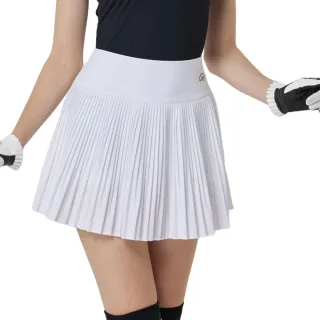 【GoPlayer】出清特價 女高爾夫百褶褲裙-白.黑(高爾夫女裙 短裙 運動褲裙)