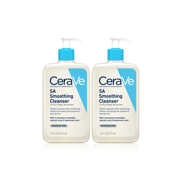 【CeraVe 適樂膚】限時特談雙入組★水楊酸煥膚淨嫩潔膚露 473ml X2 (改善粗糙顆粒)