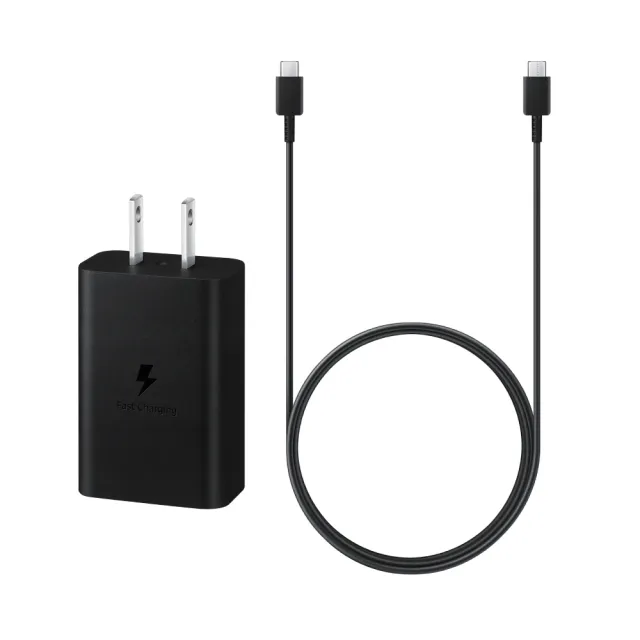 【Samsung 三星】原廠 15W快充旅充組1.8m - 盒裝(含充電器T1510+3A 雙Type C線DX310)