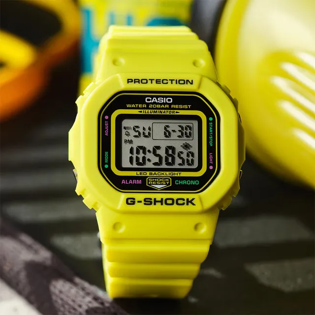 【CASIO 卡西歐】G-SHOCK 致敬運動員 方型手錶 女錶 電子錶 送禮 禮物 推薦(GMD-S5600EP-9)