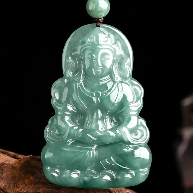 【MoonDy】包包 翡翠項鍊 天然緬甸A貨 翡翠度母觀音 高檔翡翠 掛件 招財 富貴 油青冰種 玉石吊墜 吊