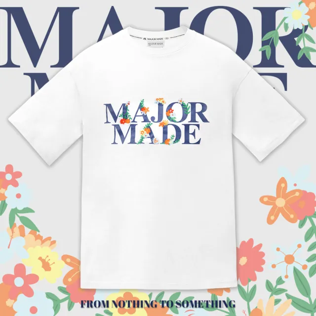 【MAJOR MADE】MAJOR小花刺繡短T(短袖上衣/大學T/字母T)