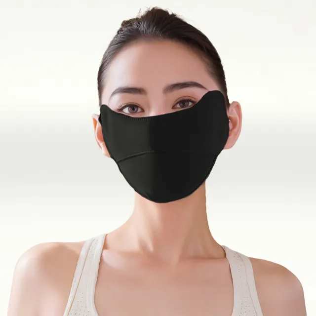 【I.Dear】春夏戶面部加寬防曬冰絲涼感透氣炫彩口罩面罩(8色/超值兩件組)