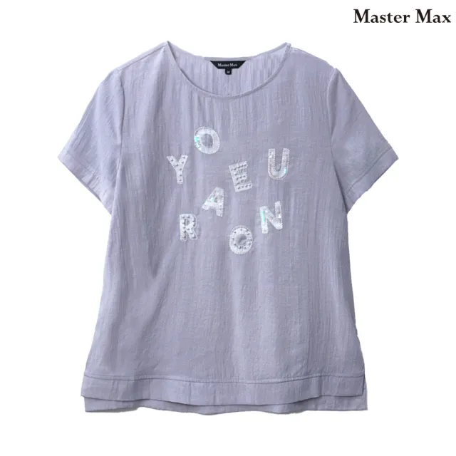 【Master Max】無彈寬鬆雷射光字母間約上衣(8317144)