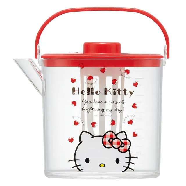 【Skater】三麗鷗 Hello Kitty 手提式透明冷水壺 附濾網1200ml(餐具雜貨)