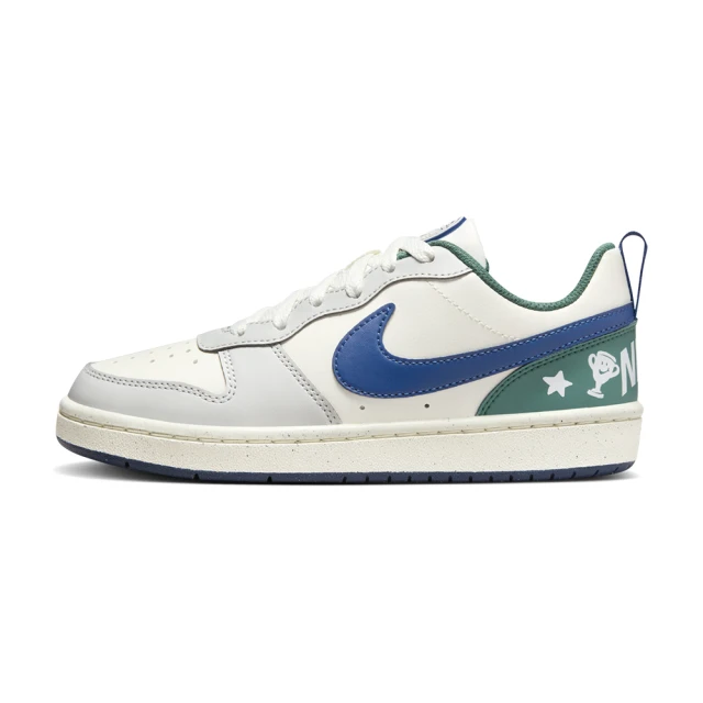 NIKE 耐吉 Nike Court Borough Low Recraft GS 女鞋 大童 灰藍色 低筒 休閒鞋HM3722-141