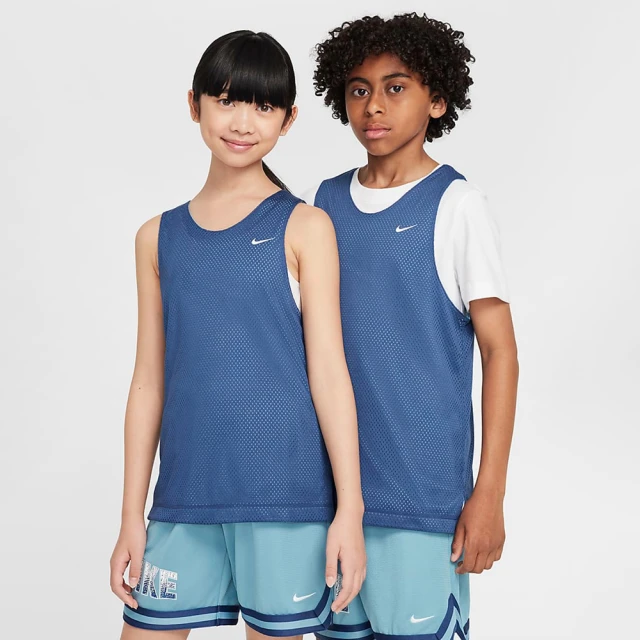 NIKE 耐吉 背心 童裝 大童 男女童 運動 慢跑 球衣 雙面穿 K NK DF REVERSIBLE JSY TANK 藍 FZ5242-461