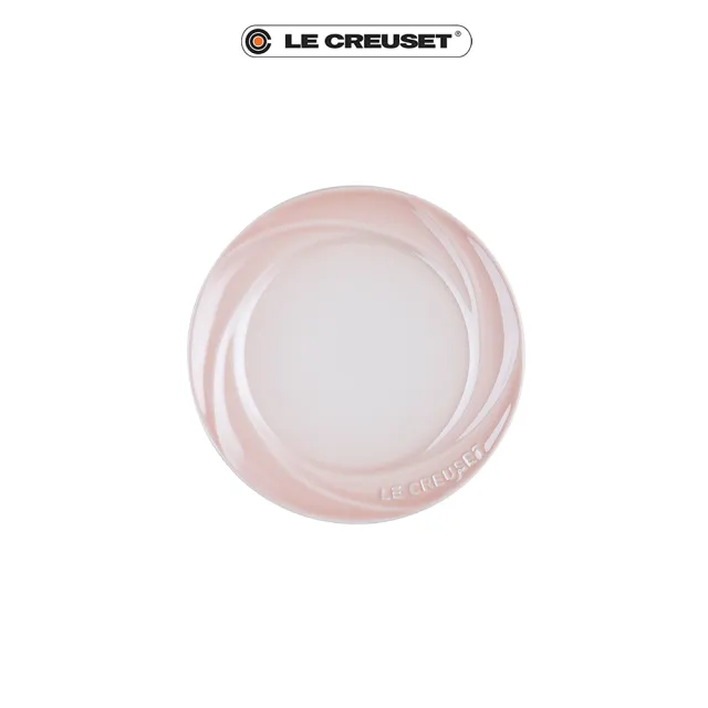 【Le Creuset】瓷器珠光薔薇點心盤18cm(珠光藍/珠光粉/珠光白 3色選1)