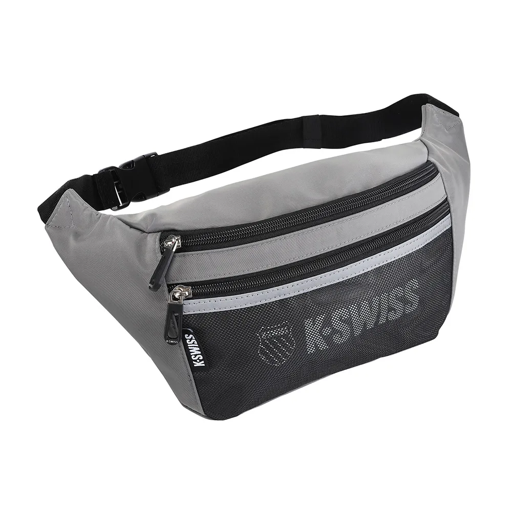 【K-SWISS】運動腰包 Fanny Pack-灰(BG313-027)