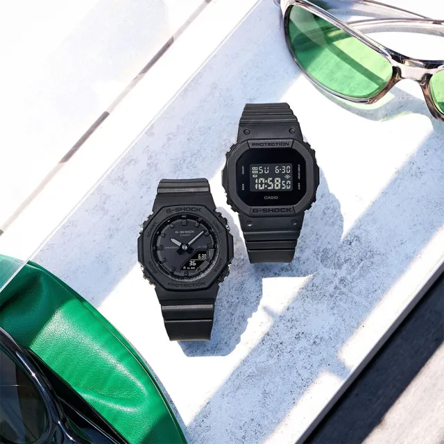 【CASIO 卡西歐】G-SHOCK WOMEN 八角防護構造雙顯錶 雙11 送禮(GMA-P2100BB-1A/速)