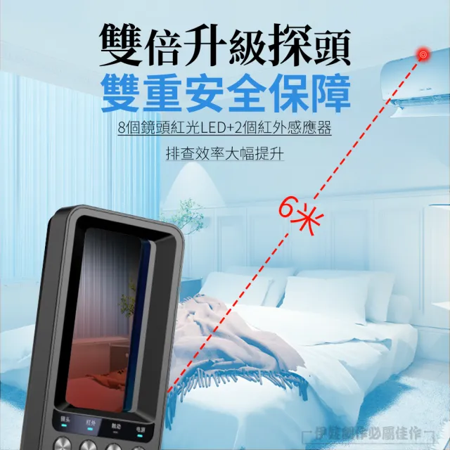【伊德萊斯】大視窗信號探測器 防偷拍偵測器(針孔偵測 反監控 防偷拍 報警器 防止竊聽 交換禮物)