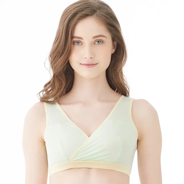 【Gennies 奇妮】哺乳內衣 休閒交叉款無鋼圈內衣(共4色)