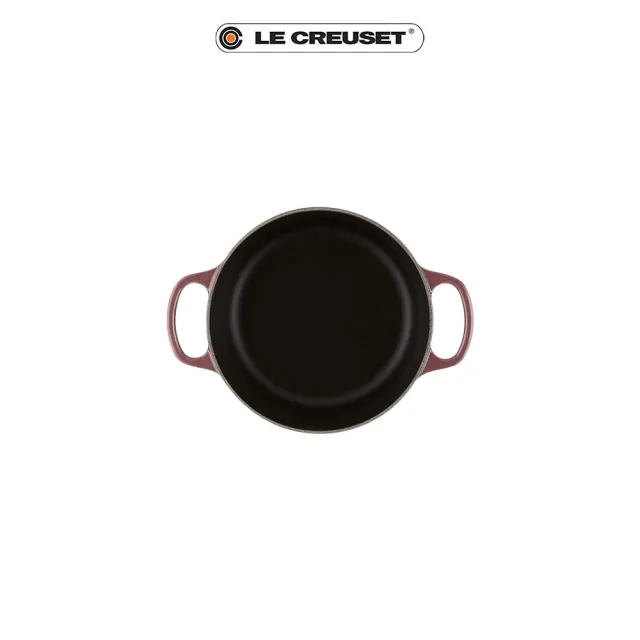 【Le Creuset】典藏琺瑯鑄鐵鍋圓鍋 18 cm(無花果-金頭)