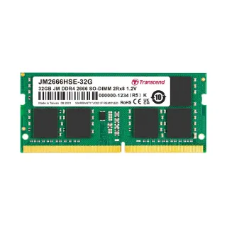 Transcend 創見】JetRam DDR4 2666 16GB 筆記型記憶體(JM2666HSE-16G