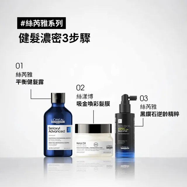 【L’OREAL 巴黎萊雅PRO】絲芮雅黑鑽石逆齡精粹 90ml二入組(全新升級★小黑瓶頭皮精華)