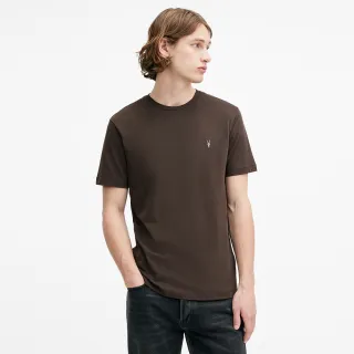 【ALLSAINTS】BRACE 純棉柔軟厚實公羊頭骨短袖T恤-棕色 M030JB(修身版型)