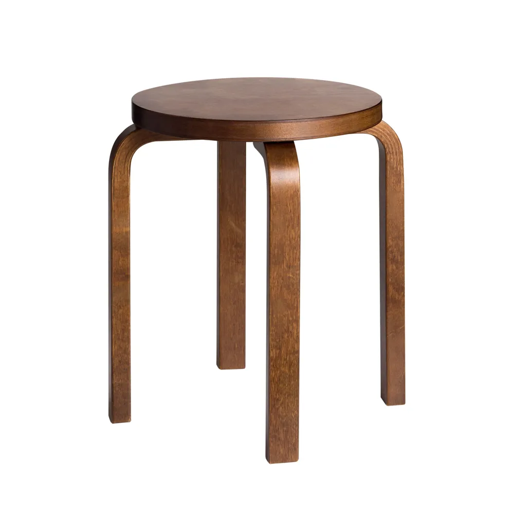 【北歐櫥窗】Artek Stool E60 四腳圓凳(胡桃木色)